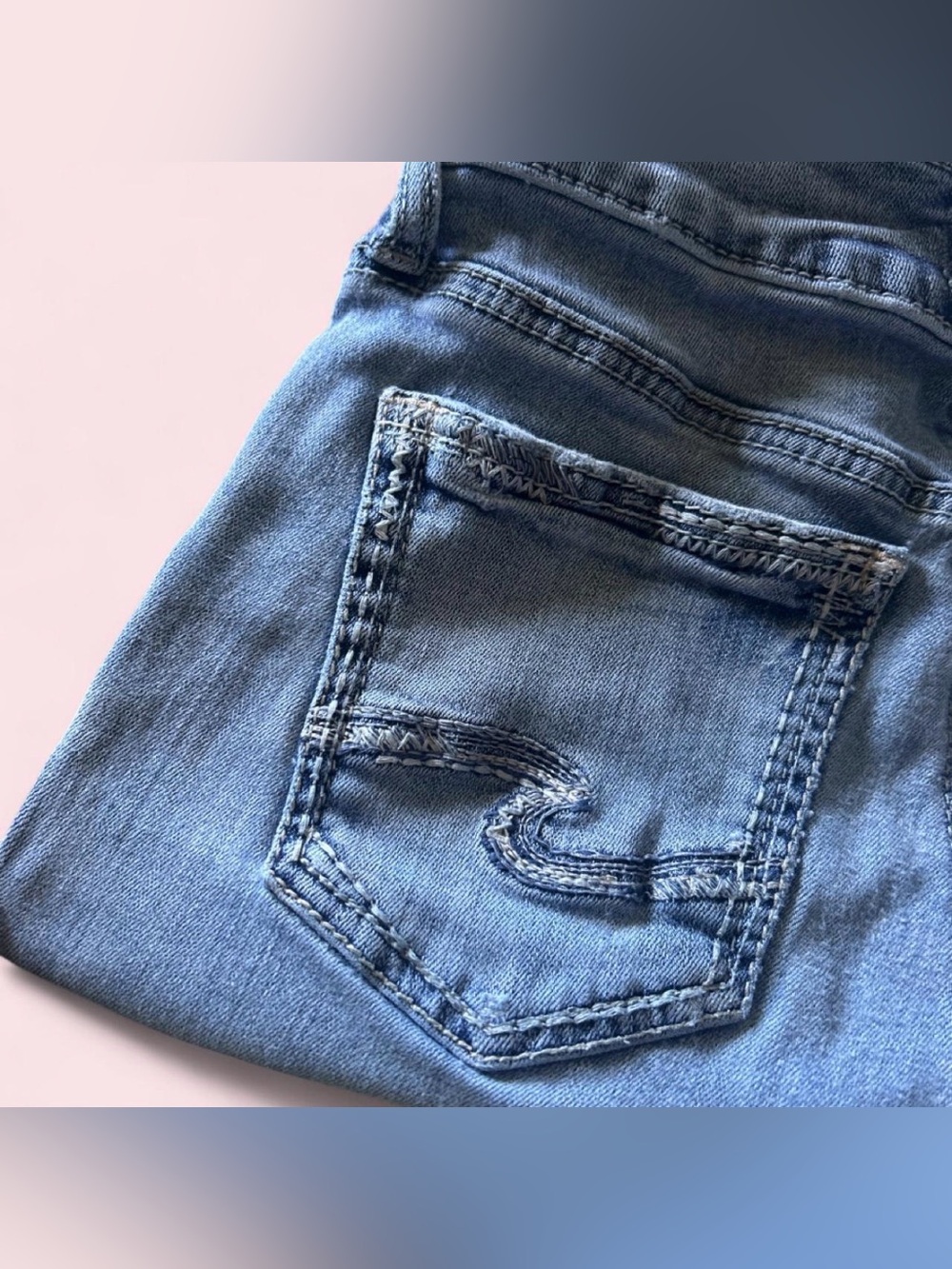 Silver Jeans Suki Skinny Boot Jeans Women’s 27x33 Light Wash Stretch Denim Y2K